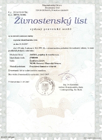 Živnostenský list projektová činnost ve výstavbě